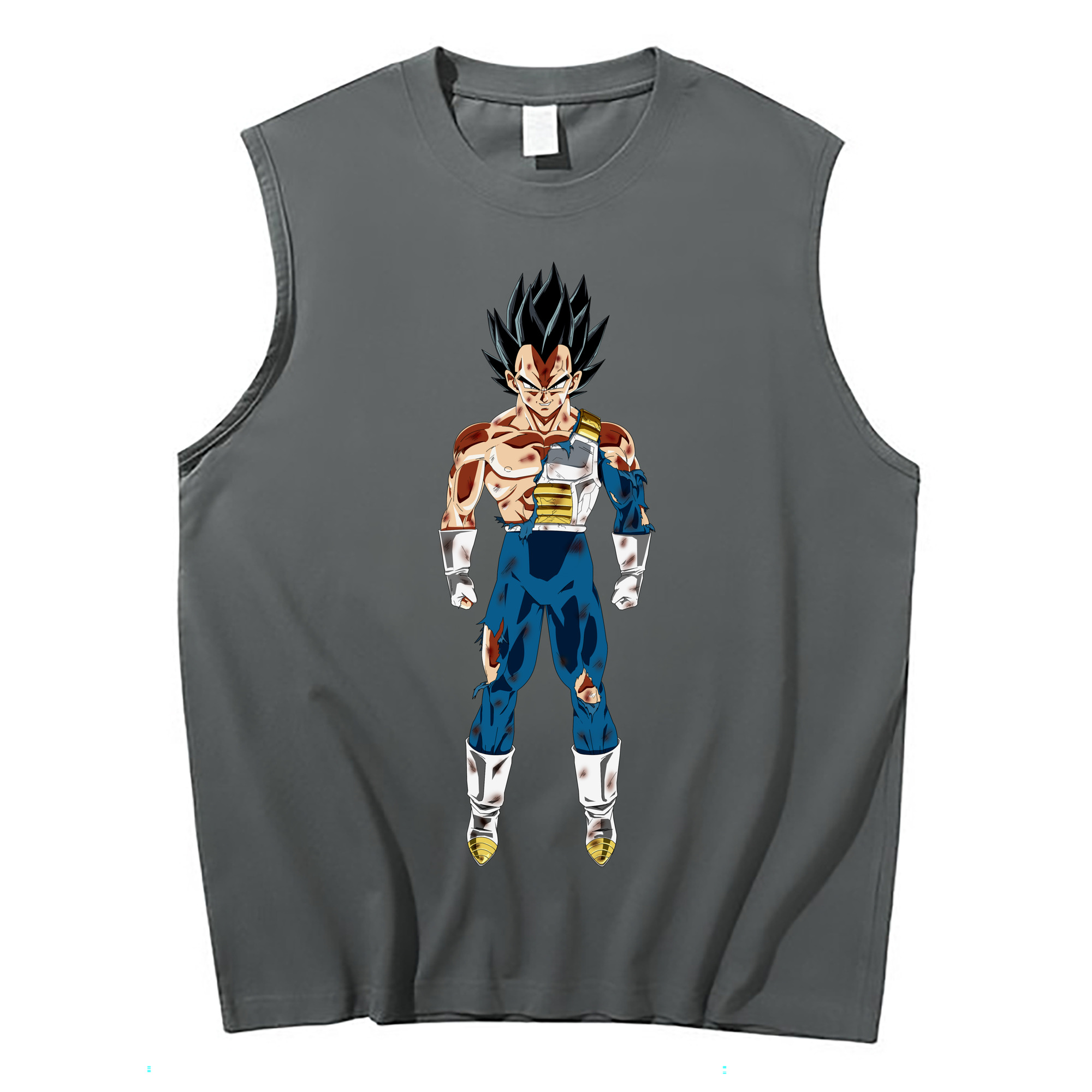 （画像用） ドラゴンボール ベジータ四世（Bejīta Yonsei）DRAGON BALL Vegeta IV コットン100％タンクトップ（フロントプリント）